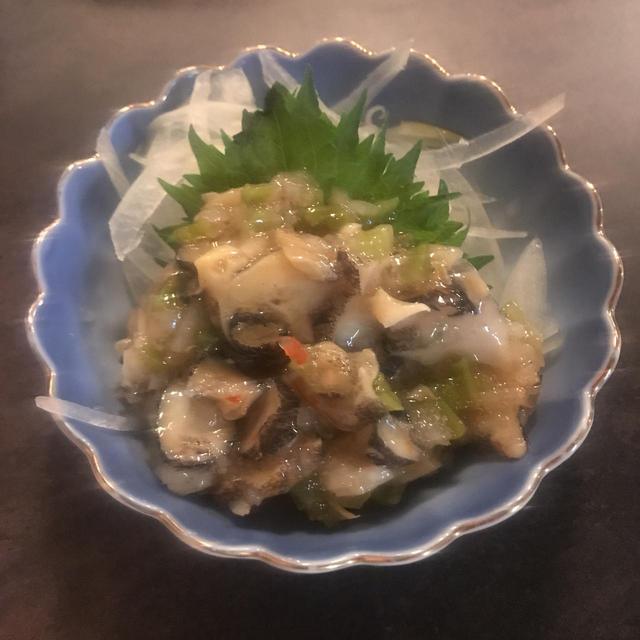 画像: つぶ貝の山葵和え ¥490