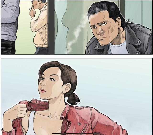 画像: 赤いライダースに身を包むいい女に目が止まった。