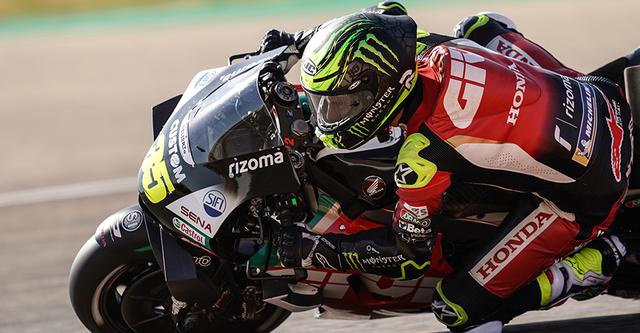 画像: 見事3番手タイムを出し、アラゴンGPのフロントローを予選で獲得したC.クラッチロー(ホンダ)。 www.honda.co.jp