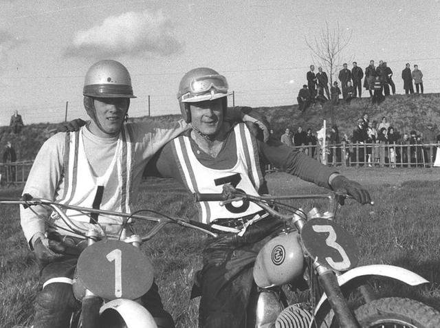 画像: 1965年、J.ロベール(左)とV.アルベコフ。マシンはともに、チェコのCZです。 www.fim-live.com