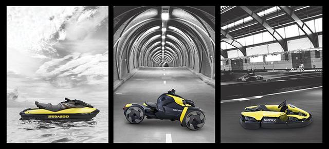 画像: BRPはシードゥ(左)やカンナム・ライカー(中央)などのモデルのEコンセプトを発表しており、2019年にはロータックス・ソニック・E-カート(右)を導入しています。オーストラリアのリンツにある「ロータックス・マックス・ドーム」で遊べる「Eカート」は、取得したアルタ・モータースの特許などを活用している製品です。 news.brp.com