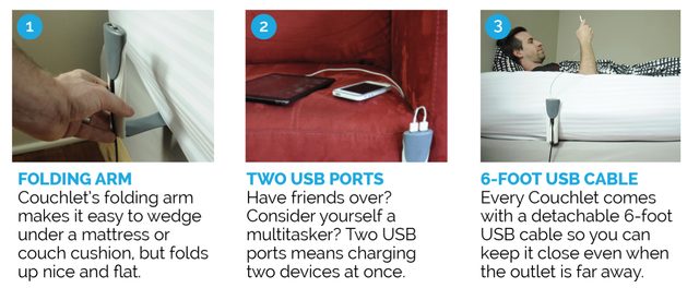 画像: ソファやベッドで寝転がって、端末を充電しながら操作も可能に!