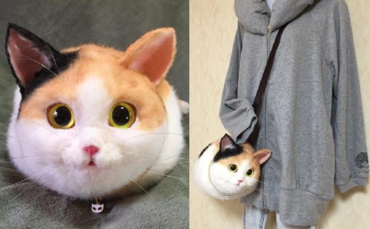 未使用poneco 猫型 ショルダーバッグ グレー ミニショルダーバッグ 