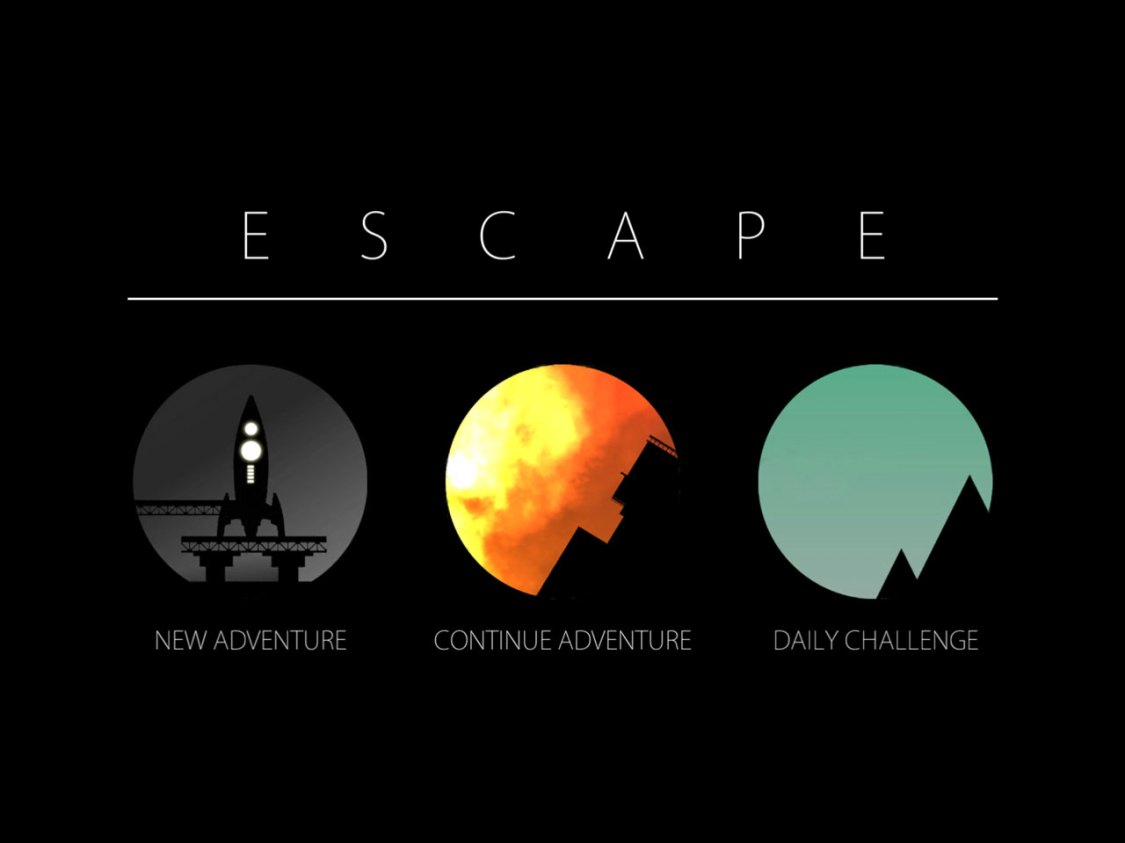 画像2: 中毒性間違いナシなiOSゲーム「Escape」の紹介です！ロケットで障害物を避けつつ、シーンに合ったBGMを堪能！
