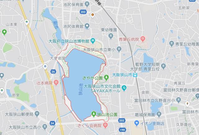 画像: 狭山池公園:北駐車場付近