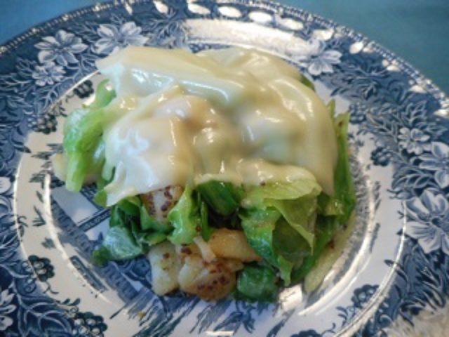 画像5: じゃがいもとレタスの粒マスタード炒め チーズ乗せ