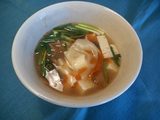 画像10: 干し海老とザーサイの酸辣湯 チーズワンタン入り