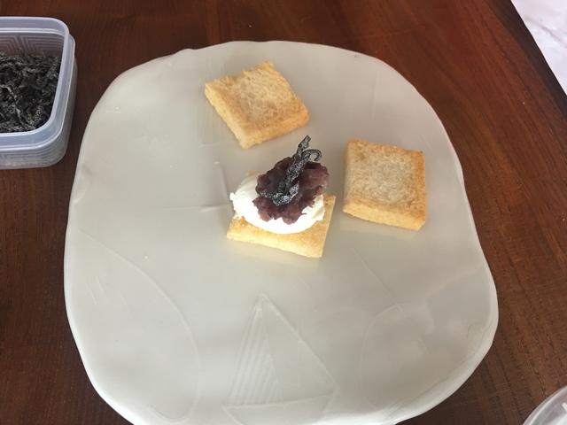 画像3: クリームチーズとあんこの塩昆布カナッペ