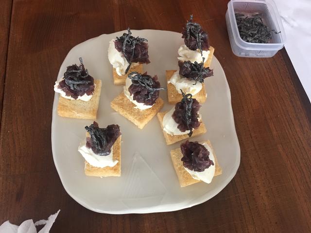 画像4: クリームチーズとあんこの塩昆布カナッペ