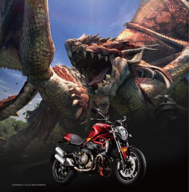 画像1: ドゥカティとモンハンの夢のコラボが実現! モンスター1200・モンハンバージョン発売!