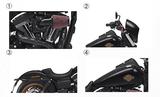 画像: 1.ハーレーダビッドソンファクトリーで排気量が最も多いエンジンであるScreamin’ Eagle Twin Cam 110 エンジンを搭載。 2.特徴的なスピードスクリーンを採用し路面状況の確認が容易に。 3.ソロシート、切り落とされたリアフェンダーによって、スッキリとした車両後部。 4.ゴールドのタンクバッジは、1977XLCRモデルへのオマージュが込められています。