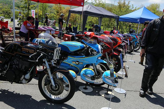 画像: シングルレーサーが並んだコーナーもあり、 ロードボンバー(SHIMA498)も展示されてます。