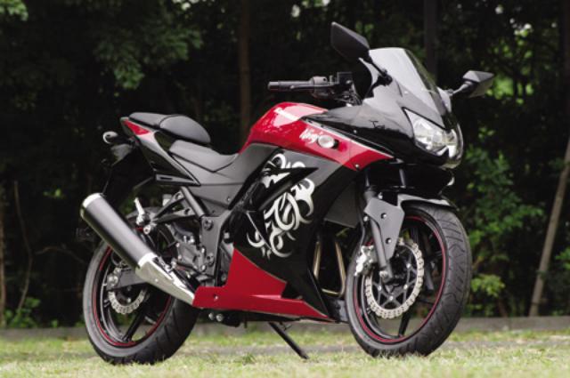 画像: 250クラスでは唯一、フルカウルを装着しているが、車幅は715mmとVTRの720mmよりスリムになっている。シートはセパレートタイプのスポーティ仕様のため、若干シート高が高めに。エンジンはZZR250用を元に新設計に近い大改良を施したもの。充分なパワーと共に、扱いやすさと環境性能にも優れる。