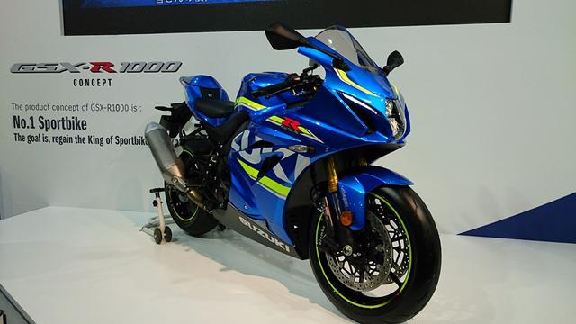 画像: 今回の目玉、スズキのGSX-R1000コンセプトです! 実車はかなりスリムです!