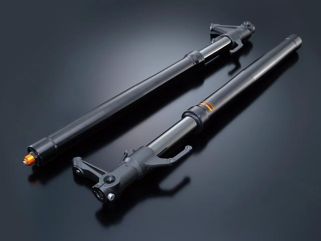 画像: FRONT SUSPENSION ■価格:19万9800円 スプリングも専用のダブルレートを採用、インナーチューブにはDLCコーティングを施し、滑らかな作動性も実現する。