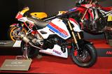 画像: モーターサイクルショーで初披露となったHRCのグロム(レースベース車)。市販の際には、リアサスペンション(出展車両はオーリンズを装着)や、ハンドルは変更になるようだ。また、サイレンサーやステップはサービスショップごとに用意し、装備した状態で販売される。(写真/南孝幸)