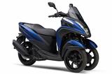 画像: Y044 YAMAHA TRICITY155 ■価格未定 大阪モーターサイクルショーで衝撃的なデビューを果たしたLMW(リーニング・マルチ・ホイール)シリーズの新作。国内導入時期と価格は未発表だが、先頃、ヨーロッパで市販を開始。基本構成は125のトリシティに準じたものとなっている。