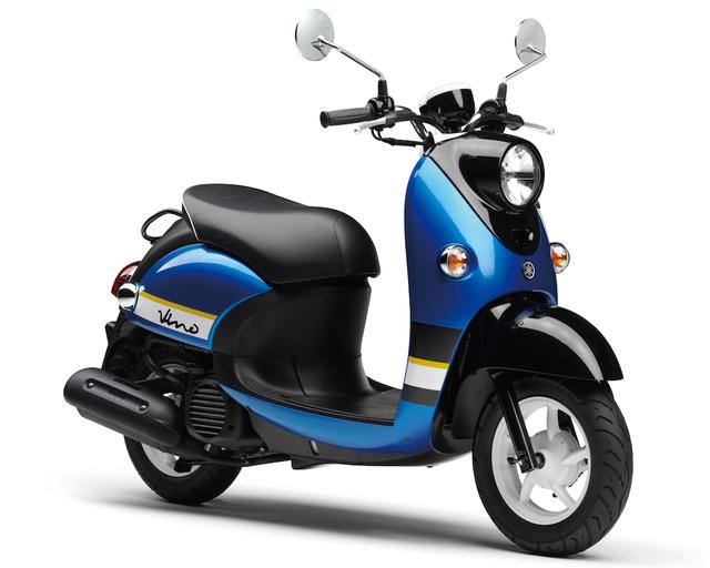 画像: Y056 YAMAHA VINO DX ■価格:20万4120円 丸みを帯びたレトロでキュートなスタイルでおなじみのビーノの最新モデル。女の子らしいスタイルの「Vino Girl」、ボーイッシュでアクティブな「Vino Boy」の2タイプを設定。