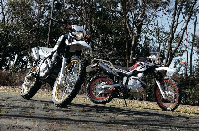 画像: YAMAHA SEROW250(第1位) 最高出力:18PS/7500rpm 最大トルク:1.9kg-m/6500rpm 価格:50万7600円 YAMAHA TOURING SEROW(第4位) 価格:55万9440円