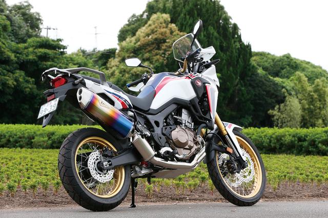 画像: r's gear Honda CRF1000L Africa Twin用 フルエキゾースト ■価格20万7000円(チタン・サイレンサー)/21万3000円(チタンドラッグブルー・サイレンサー)