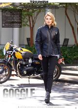 画像: Triumph とBarbour International のダブルブランドバッジを胸にあしらった、コラボレザージャケットレディス バブアージャケット MLTA16556 7 万5384 円(税別 6 万9800 円)/トライアンフ(トライアンフコール TEL 03-6809-5233 http://www.triumphmotorcycles.jp/ ) ニット 2 万8080 円(税別 2 万6000 円)/リプレイデニムパンツ 2 万5920 円(税別 2 万4000 円/リプレイ ブーツ 3 万2400 円(税別 3 万円)/リプレイ (ファッションボックスジャパン TEL 03-5773-5098) 車両 STREET CUP 119 万9500 円(税込本体価格) /トライアンフモーターサイクルズジャパン(トライアンフコール TEL 03-6809-5233 http://www.triumphmotorcycles.jp/ )