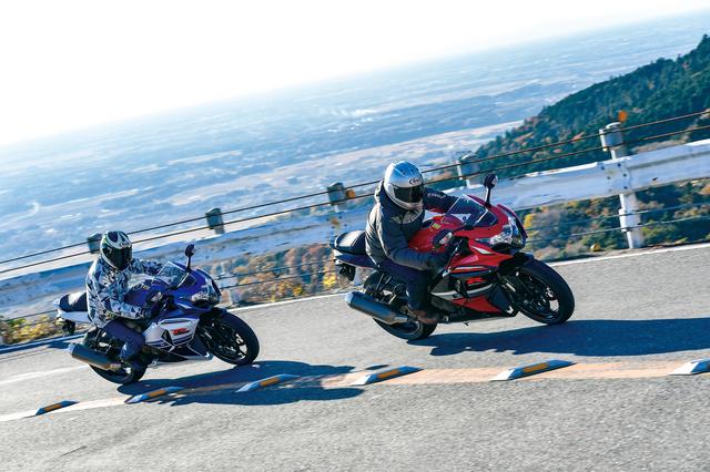 画像: スズキGSX-R1000に従来モデルの a-13と、新作の a-14を装着し比較試乗。ストリートからワインディングまでを走った。