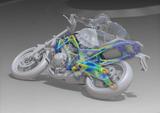 画像: 完全新設計のシャーシを導入したNinja 650の装備重量は193kg。カワサキ独自の解析技術を駆使して設計した軽量なトレリスフレームとスイングアームが、Ninja650の軽快なハンドリングの決め手となっている。