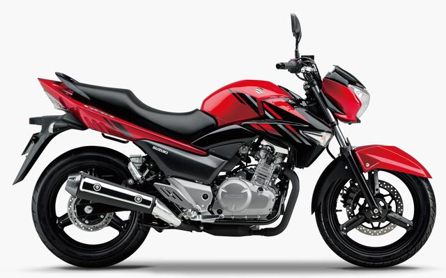 画像: SUZUKI GSR250(キャンディカーディナルレッド/パールネブラーブラック)