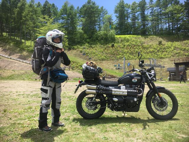 画像: 全国の礼子ファンの方々すいません。でも、あたしの家宝の写真となりました。 同じscrambler乗りで盛り上がれて嬉しかったあ¨̮