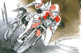 画像: ライバルであり、もうひとりの主人公、東条もまたZ400FXに乗る。緋沙子が東条にCBX400F を借りて転倒して壊してしまったあとにも乗って登場する。いかにこのオートバイが当時人気だったかがうかがえる。 ©️新谷かおる