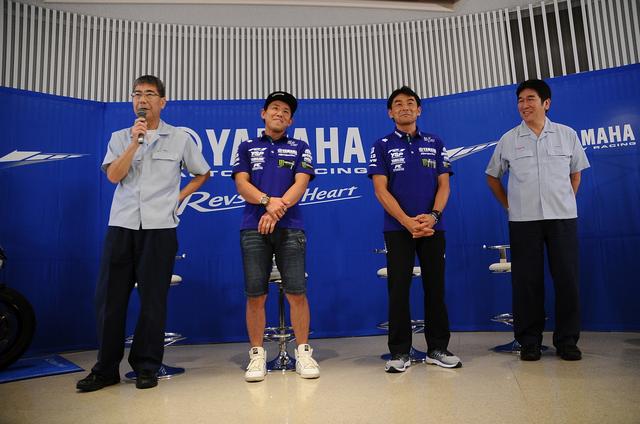 画像: イベントに出席した、左から橘田主査、中須賀克行、吉川監督、辻部長の4人