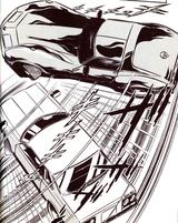 画像: 大パワーFR という車体を活かしたドライビングが緋沙子の真骨頂。作品中のあらゆる場面でドリフトで駆け抜けるコルベットが見られる。©️新谷かおる