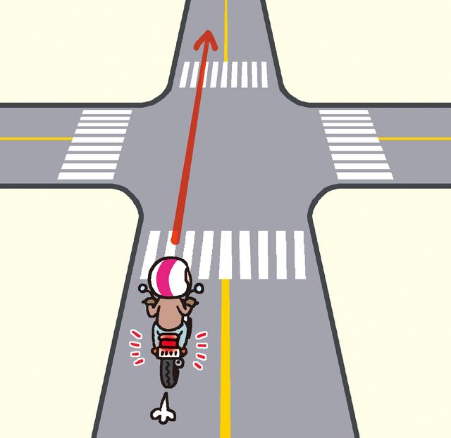 画像: ④交差点ではブレーキランプを点灯させよう!