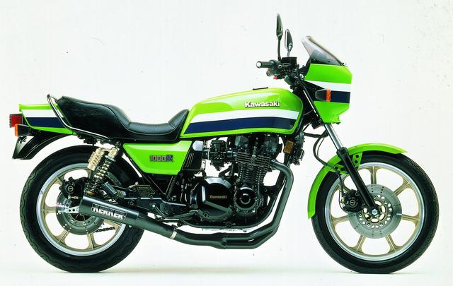 画像: Z1000R(1982年) ●空冷4ストDOHC2バルブ並列4気筒●998cc●104PS/8500rpm●9.1kg-m/7500rpm●222kg(乾燥)●765mm●21.4L ●100/90V19・120/90V18■輸出車