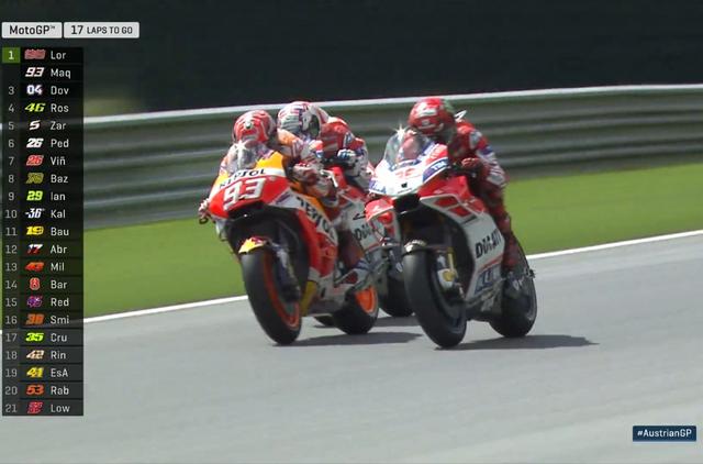 画像: motogp.comより この3台ガラミの危険さとクリーンさがスゴかった!