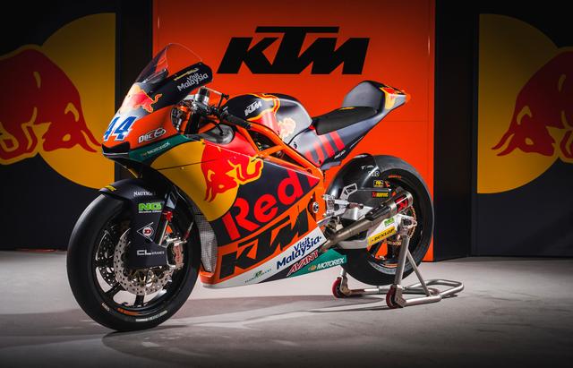 画像: moto2クラスでは、こういうパイプトレリスフレーム、bimota以来ですか