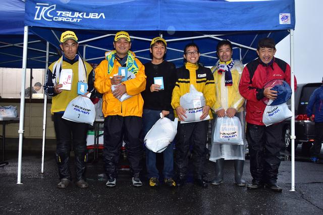 画像: SB級 1位・辻家治彦(A級) 2位・作田隆義(A級) 3位・古藤雅啓(B級) 4位・関吉美智(B級) 5位・荒木秀次(A級) 6位・木村香一(A級)