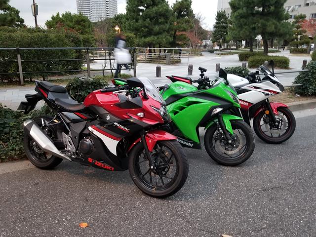 画像: 今日は全部2気筒! もう一人呼べば良かった!?そしたら国産4メーカー全て揃ったのに♪