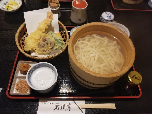 画像: おしぼりうどん天ぷらセット 七味が八幡屋礒五郎だった!(長野県の名物です)