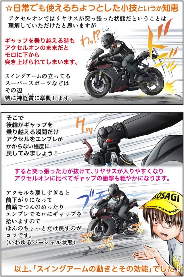画像4: Motoジム! おまけのコーナー
(スイングアーム式サスペンションのここがスゴい!)
作・ばどみゅーみん