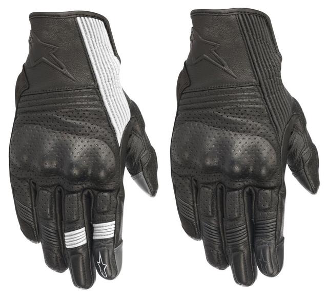 画像: MUSTANG LEATHER GLOVE ブラックホワイト(左)、ブラックブラック(右)