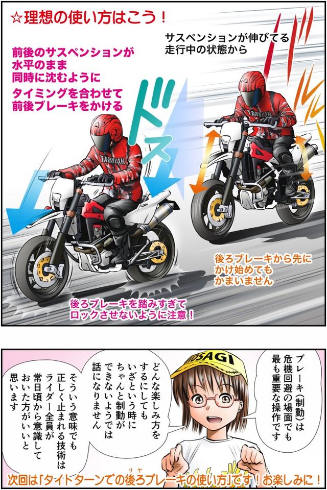 画像4: Motoジム! おまけのコーナー
(減速時の姿勢制御! 後ろブレーキの使い方)
作・ばどみゅーみん