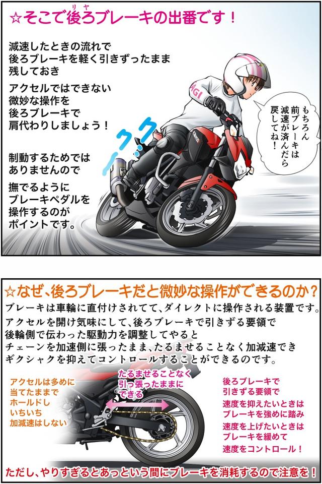 画像3: Motoジム! おまけのコーナー
(後ろブレーキを使った駆動力コントロール)
作・ばどみゅーみん