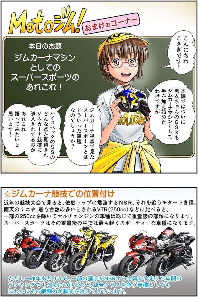 画像1: Motoジム! おまけのコーナー
(ジムカーナマシンとしてのスーパースポーツのあれこれ!)
作・ばどみゅーみん