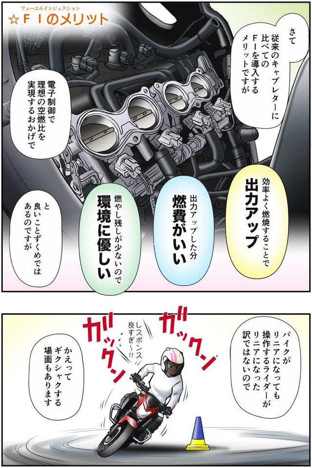画像3: Motoジム! おまけのコーナー
(フューエルインジェクションとキャブレター)
作・ばどみゅーみん