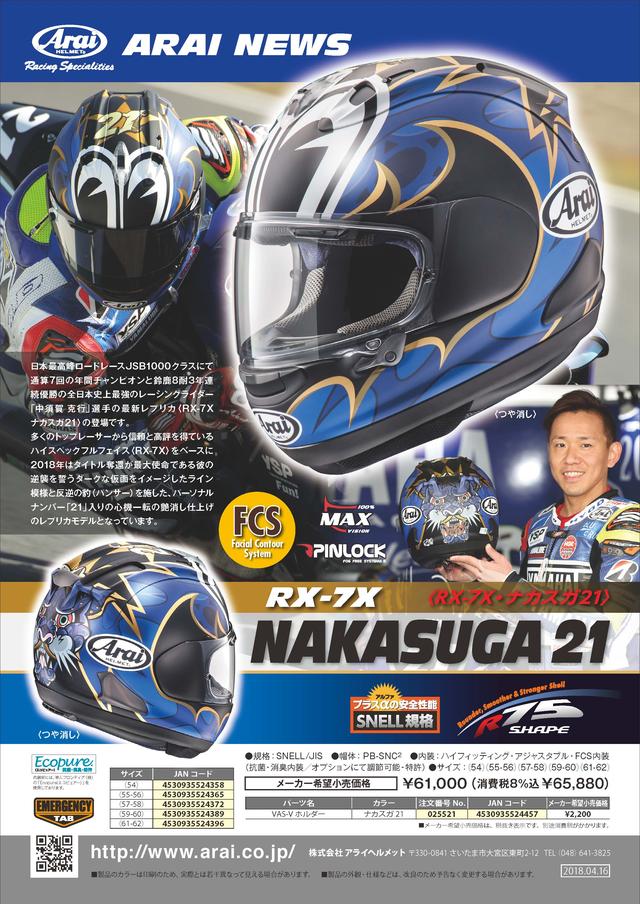 画像3: アライヘルメット RX-7X NAKASUGA 21(つや消し)