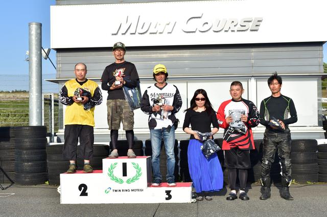 画像: C2級表彰台 1位・白川選手、2位・藤浪選手、3位・田村選手、4位・高橋選手、5位・福澤選手、6位・加賀選手