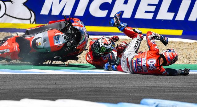 画像: ドゥカティにとっては、ふたりとも転倒という、さんざんなレースとなりました