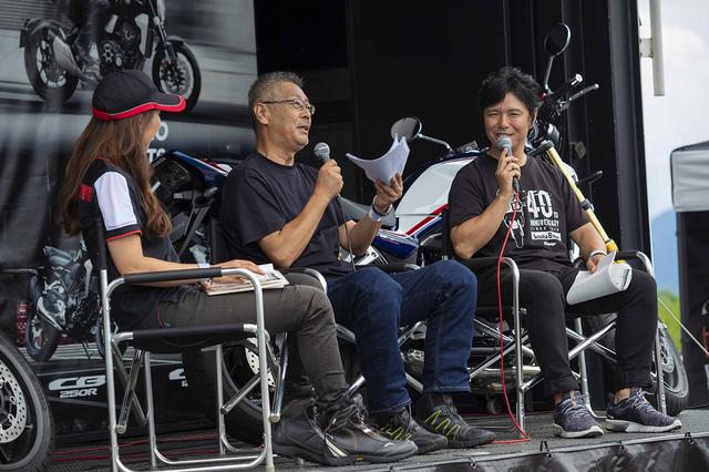 画像: 各国をバイクで旅した経験も豊富な栗栖さん(中央)は、景色が刻々と変わっていく日本のツーリングの楽しさについても語っていました。