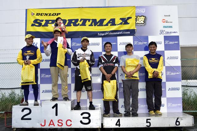 画像: A級入賞者。左から2位・吉野選手、1位・冨永選手、3位・市村選手、4位・古場選手、5位・廣瀬選手、6位・作田選手。